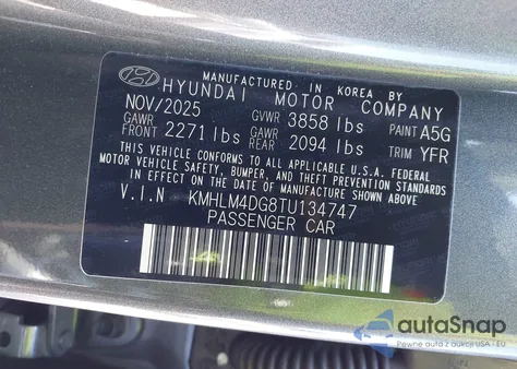 2026 Hyundai Elantra Sel Sport z USA, uszkodzony, nr VIN KMHLM4DG8TU134747